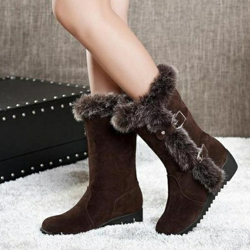 Warm Fur Mid-Calf Snow Boots